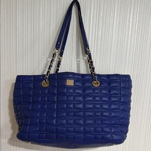 Kate Spade  Signature Spade Leather Quilted Tote…Storybook Lining -Jane -Cobalt